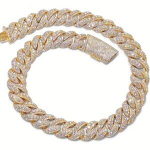 26mm Moissanite Cuban Link Chain 22inches